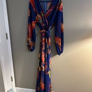 Floral Wrap Maxi Dress